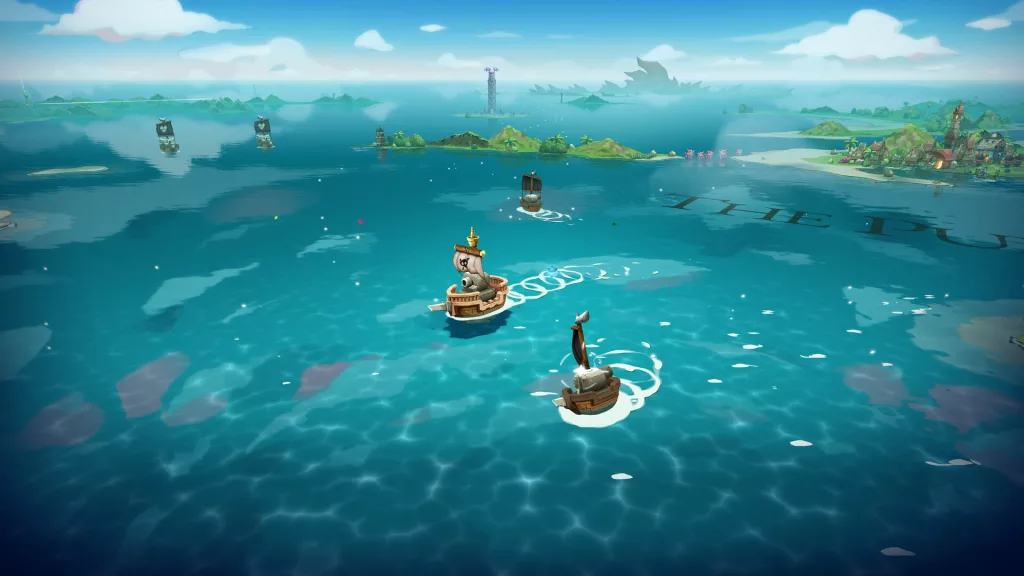 Cat Quest 3 mostra navios em alto-mar no mapa do jogo.