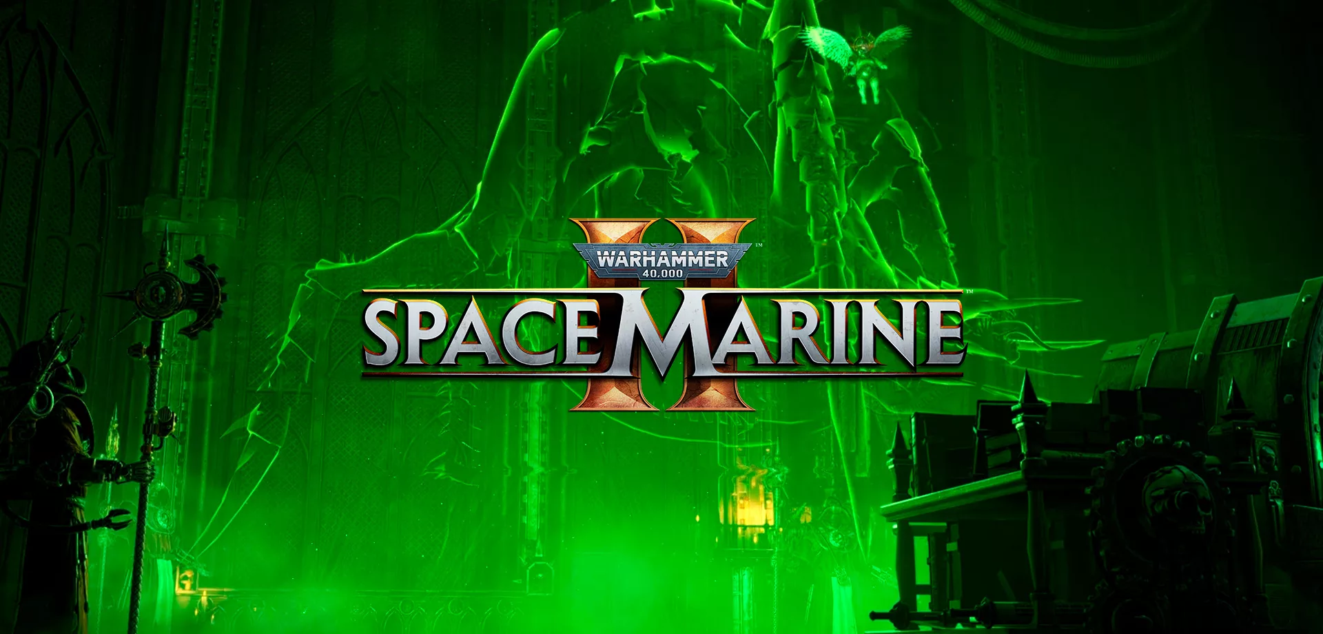 O Cofre de Dados com um Techpriest ao lado em Wahammer 40k Space Marine 2