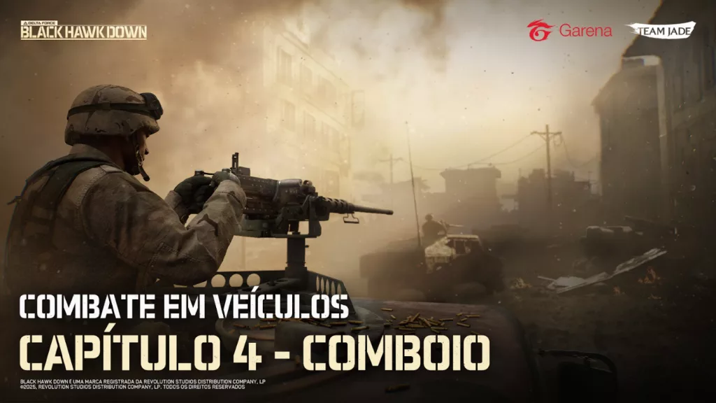 Soldado em metralhadora veícular.