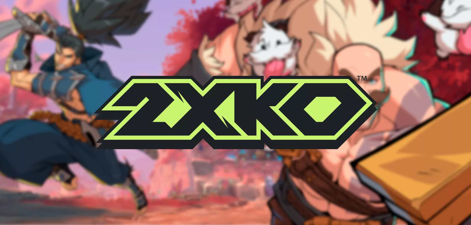 Capa de 2XKO com Yasuo e Braum e a logo na frente.