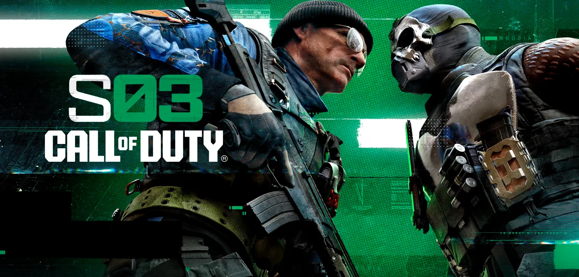 2 operadores se encarando em Black Ops 6 Temporada 03 para COD e Warzone.