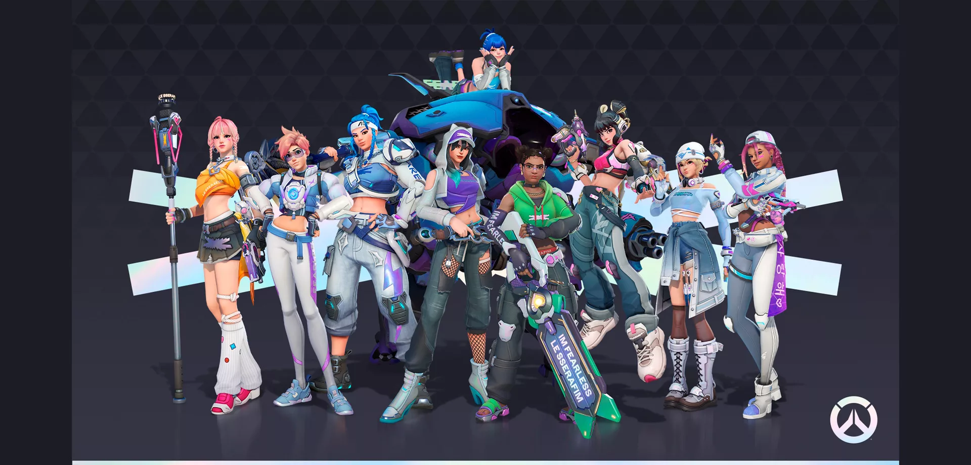 Personagens de Overwatch 2 com skins diferenciadas.