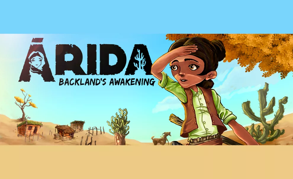 Cícera olhando o horizonte debaixo de uma árvore no sertão em ARIDA Backland's Awakening.