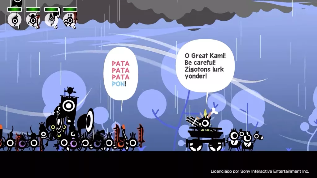 Patapons preocupados com os Zigotons.