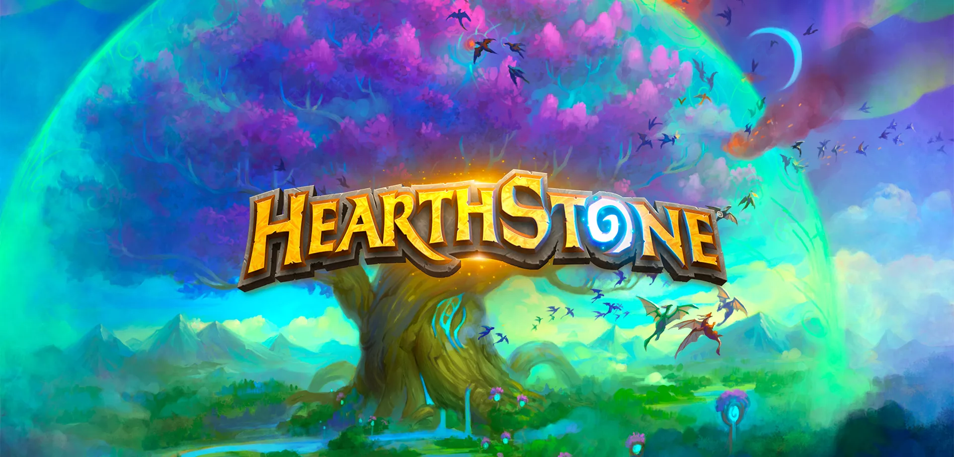 Árvore Amirdrassil do Miniconjunto Brasas da Árvore do Mundo de Hearthstone.