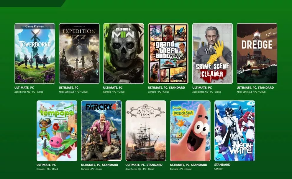 Jogos do Xbox Game Pass de abril e maio