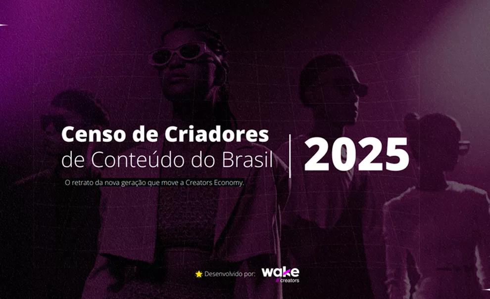 Capa de estudo e censo de criadores de conteúdo do Brasil 2025 feito pela Wake.
