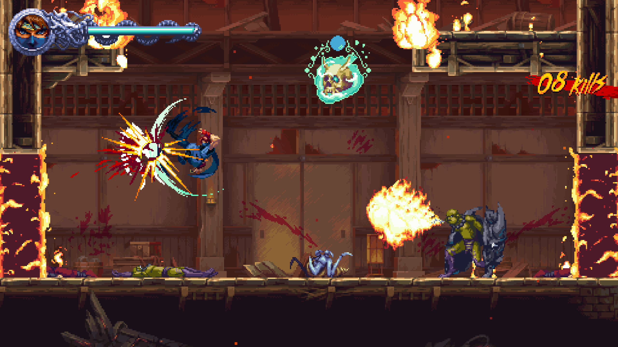 Gameplay de Ninja Gaiden: Ragebound - Imagem: Dotemu