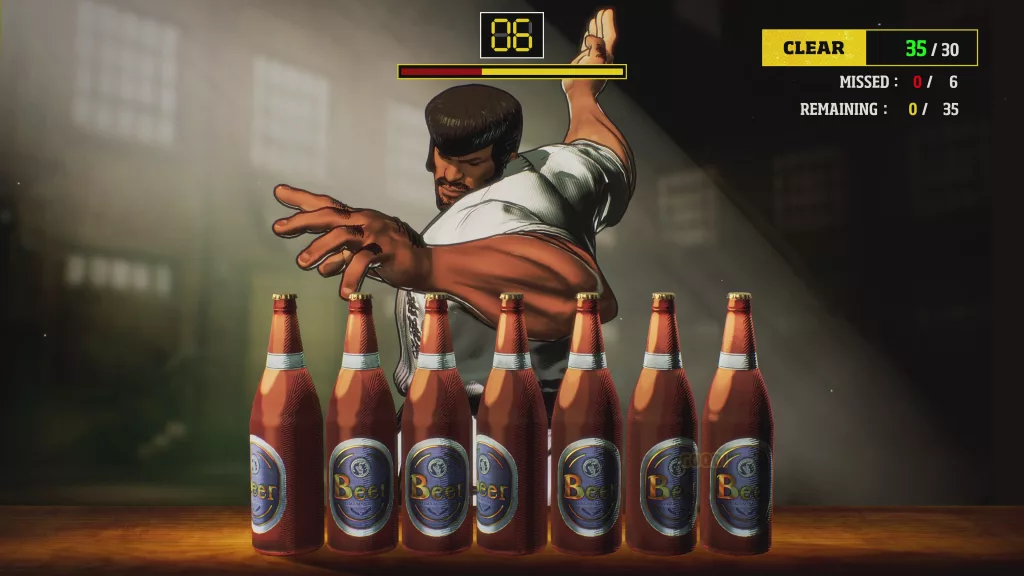 Marco Rodrigues quebrando garrafas no modo RPG.