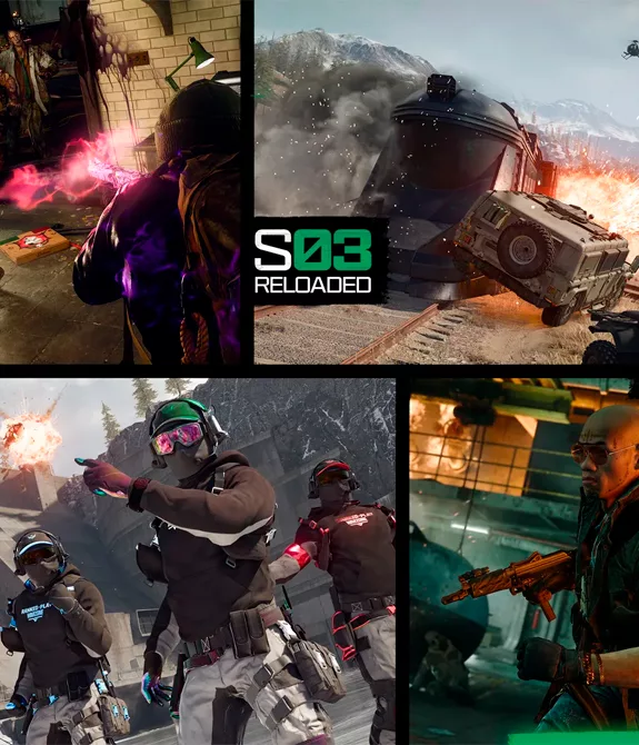 Várias imagens da Temporada 3 Recarregada de Call of Duty: Black Ops 6.
