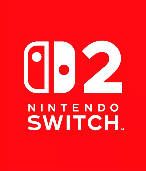 Logo do Nintendo Switch 2 em fundo vermelho.
