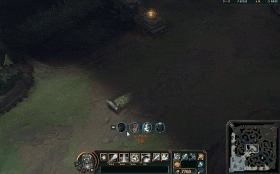 Gif da nova tela de morte, onde vc pode mudar entre campeões de um jeito mais fácil.