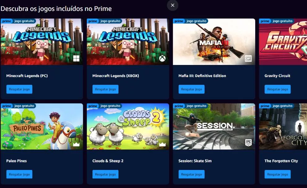 jogos de abril do Prime Gaming