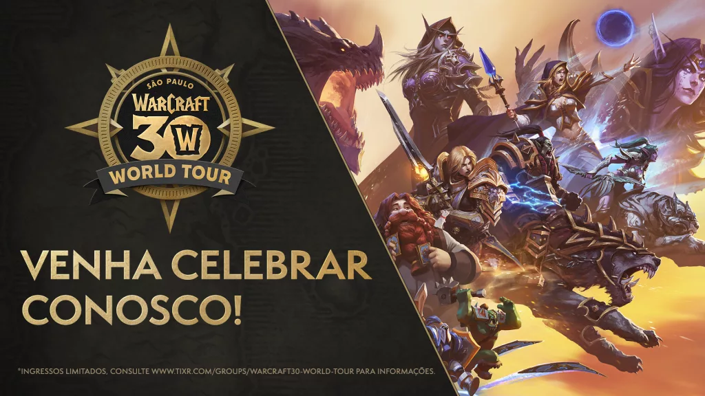 Capa do São Paulo 30 anos de Warcraft World Tour.
