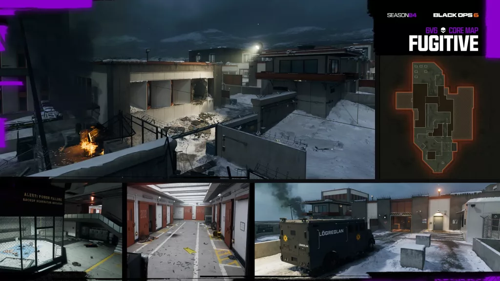Mapa Fugitive em detalhes.