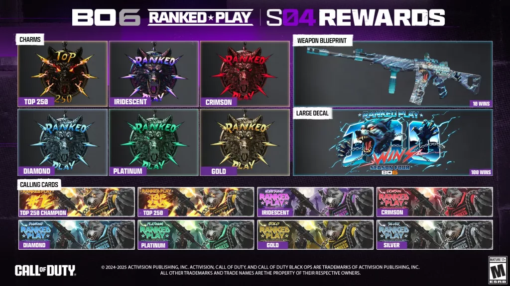 Recompensas do Multiplayer Rankeado.