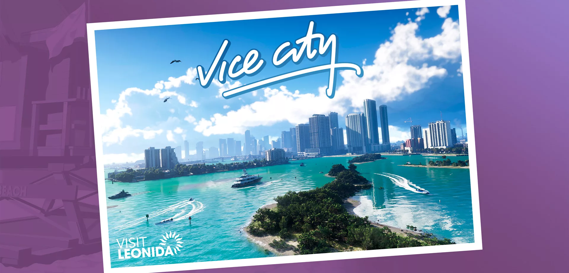 As localidades de GTA 6 e o cartão postal de Vice City.