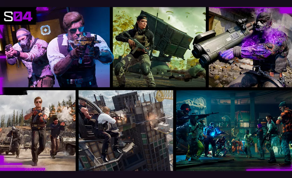 Vários personagens, itens e situações em Call of Duty Black Ops 6 Temporada 4.