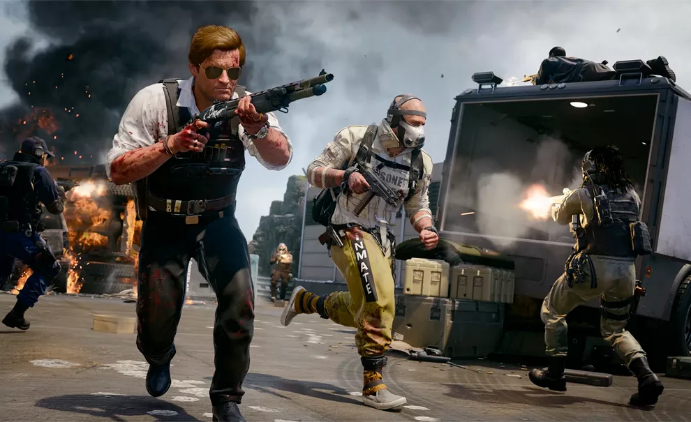 Operadores de Call of Duty no novo mapa Blitz da Temporada 4.