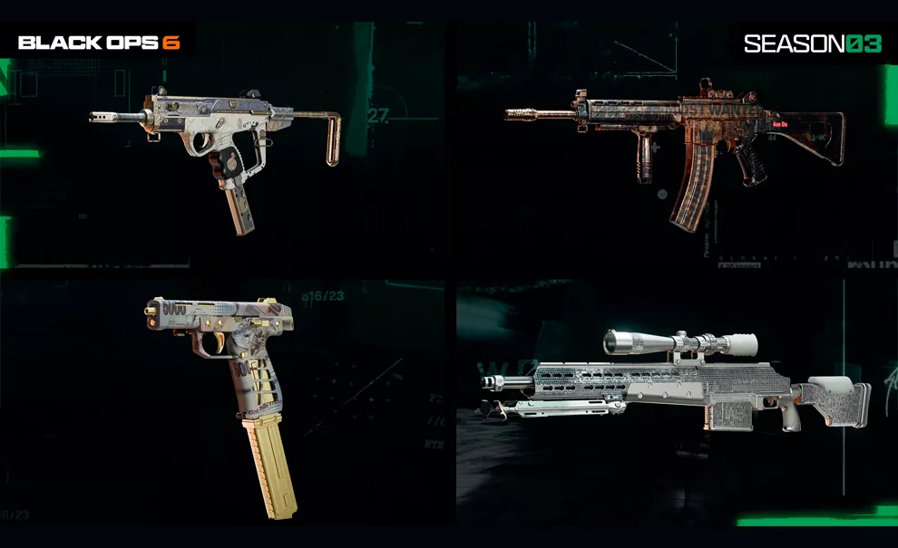 4 armas do Passe de Batalha de Call of Duty Temporada 3.