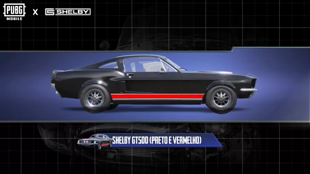 Shelby GT500 Preto e Vermelho.
