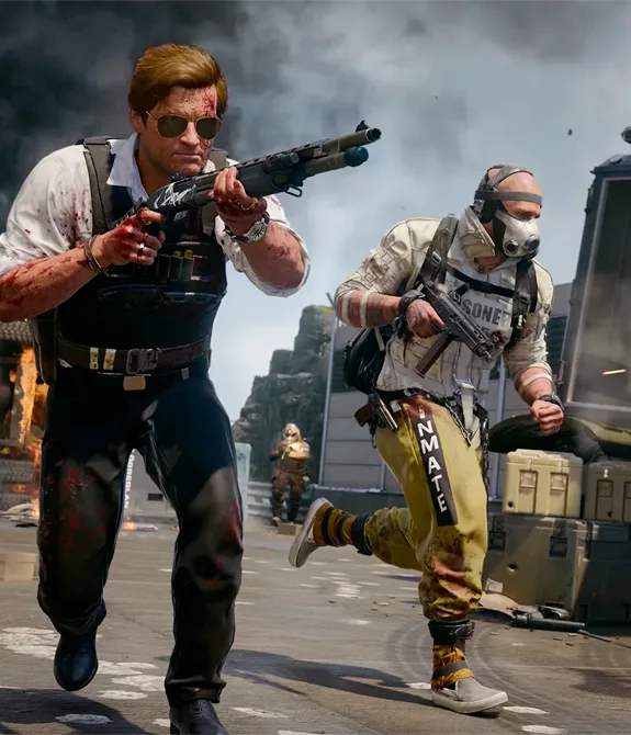 Operadores de Call of Duty no novo mapa Blitz da Temporada 4.