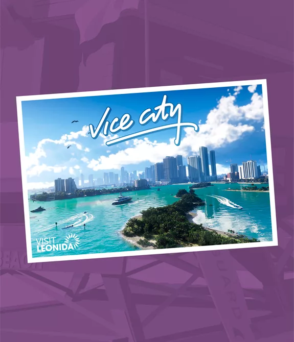 As localidades de GTA 6 e o cartão postal de Vice City.