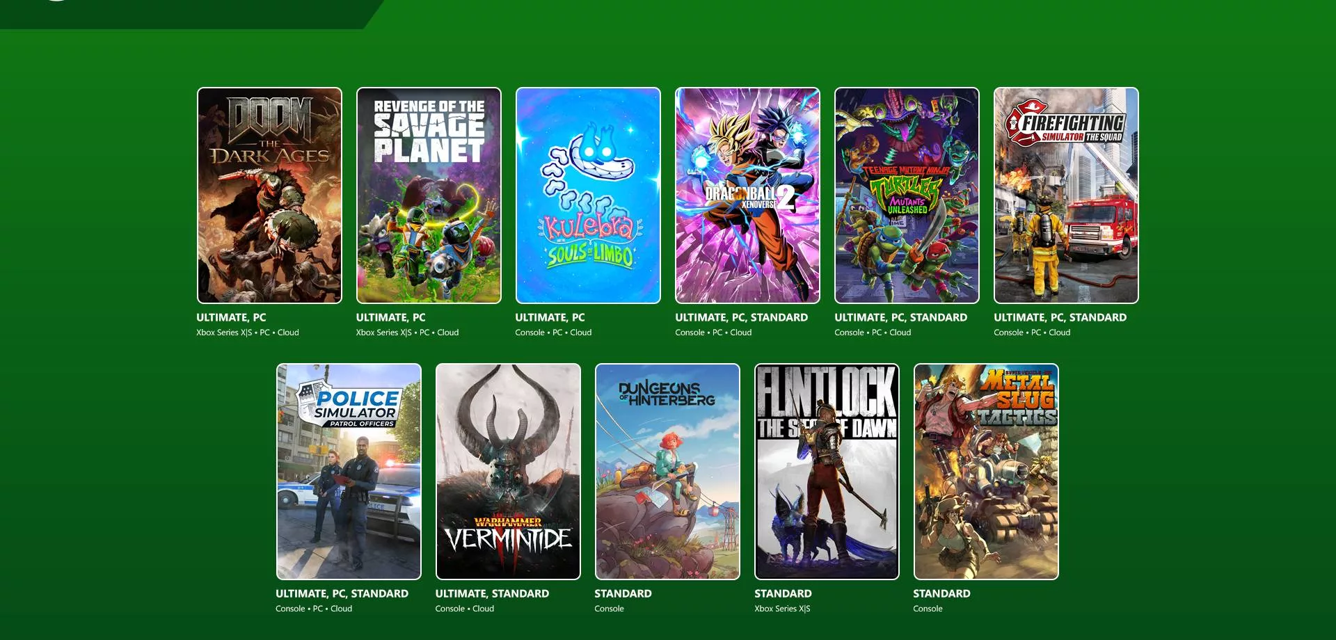 Jogos do Xbox Game Pass