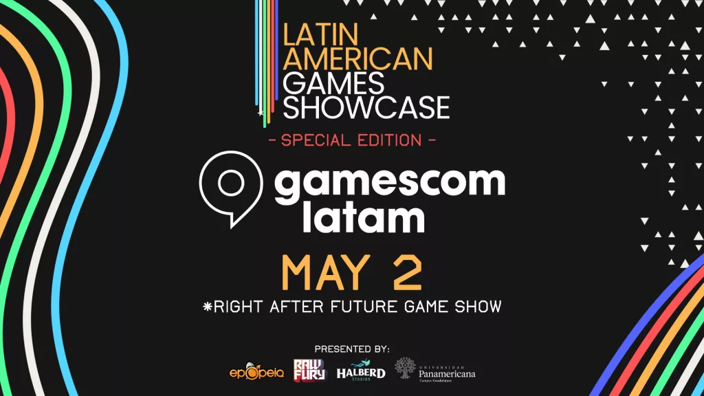 LAGS Latin American Games Showcase e sua logo na Gamescom Latam.