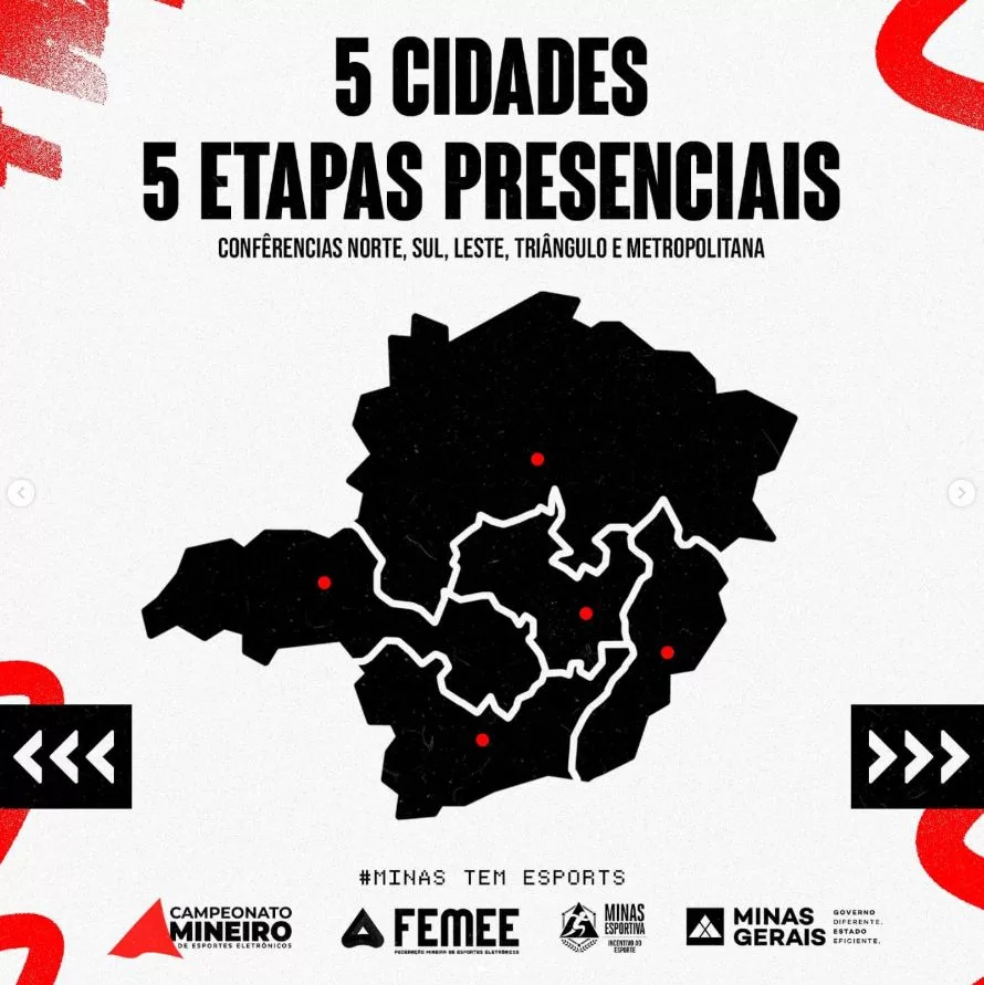 Minas Gerais será dividida em conferências para a competição - Imagem: Divulgação