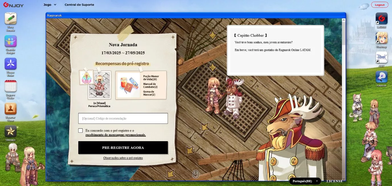O pré-registro pode ser feito no site oficial do jogo