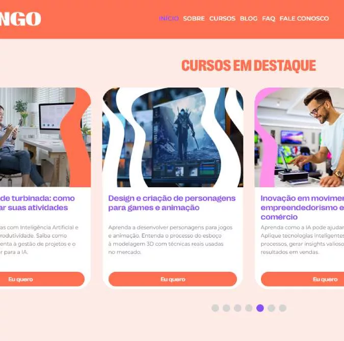 Orango, plataforma do Senac