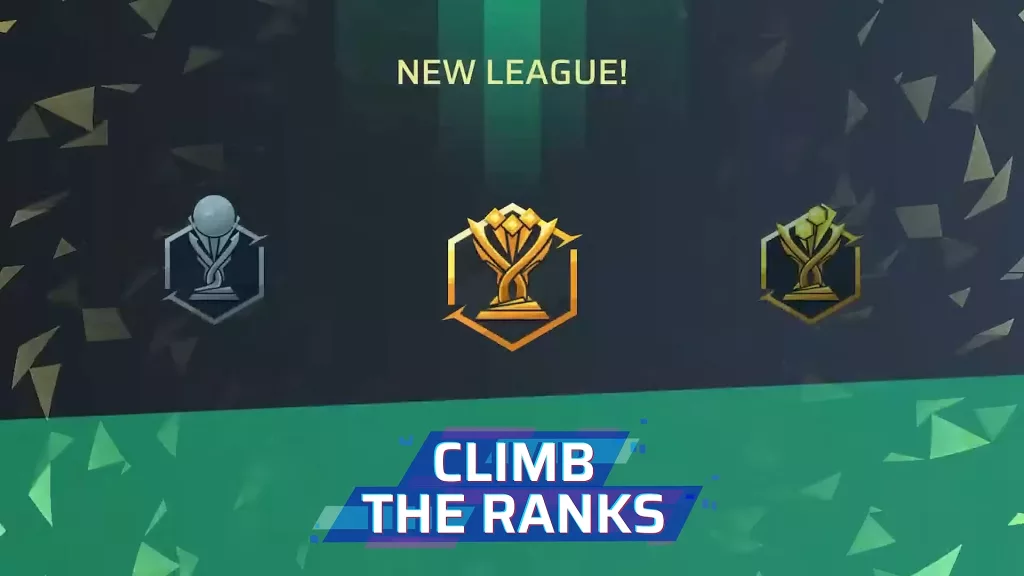 Ligas e rankings para subir com a tela mostrando a "liga ouro".