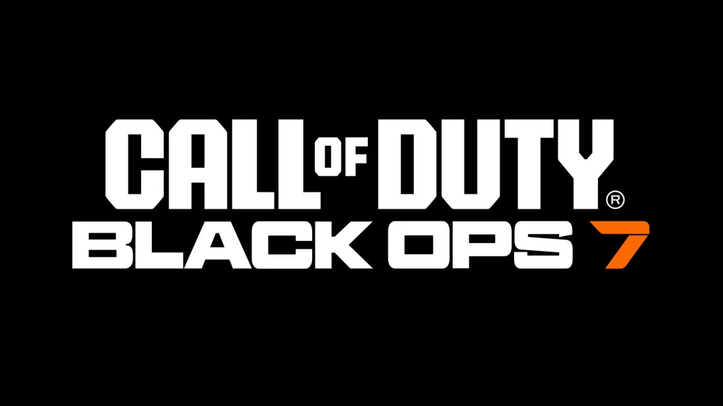 Logo de Call of Duty: Black Ops 7 em fundo preto.