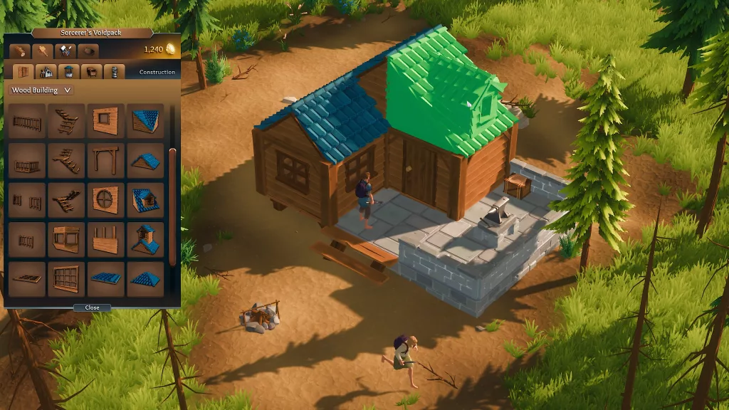 Tela de construção de Len's Island.