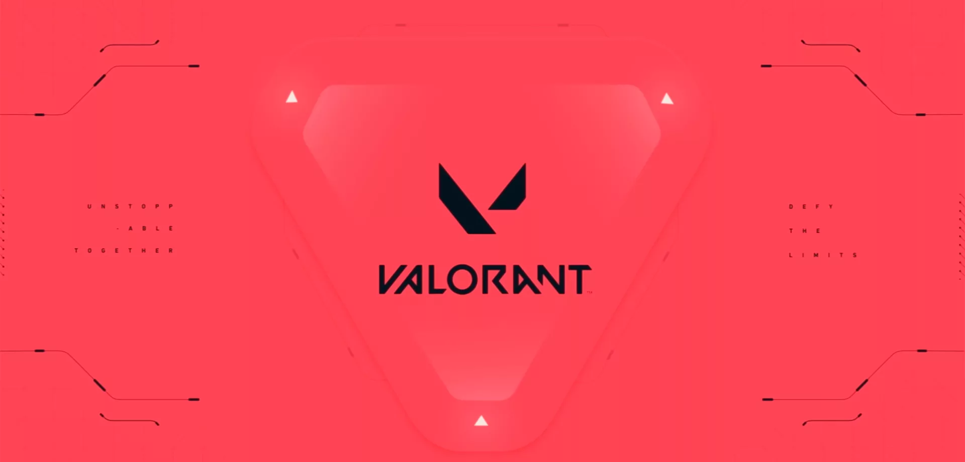 Capa do Valorant com fundo vermelho.