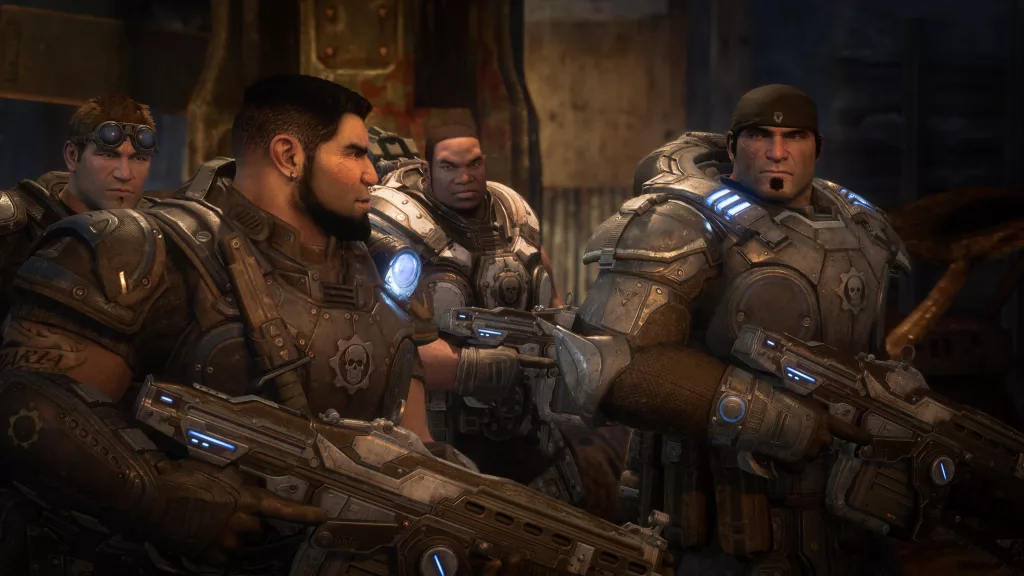 4 soldados de Gears of War Reloaded.