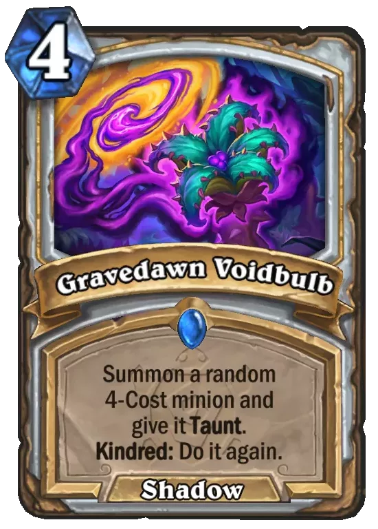 Carta Gravedawn Voidbulb com a nova palavra Afinidade.