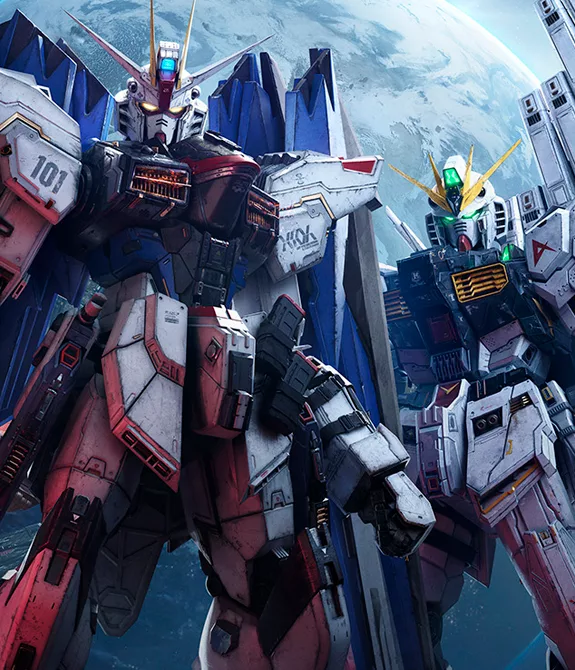 Imagens de Gundams à frente do Planeta Terra para a temporada de Call of Duty Mobile.
