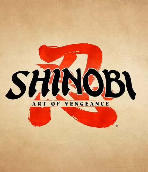 Capa de Shinobi: Art of Vengeance com fundo lembrando papiro e à frente sua logo.