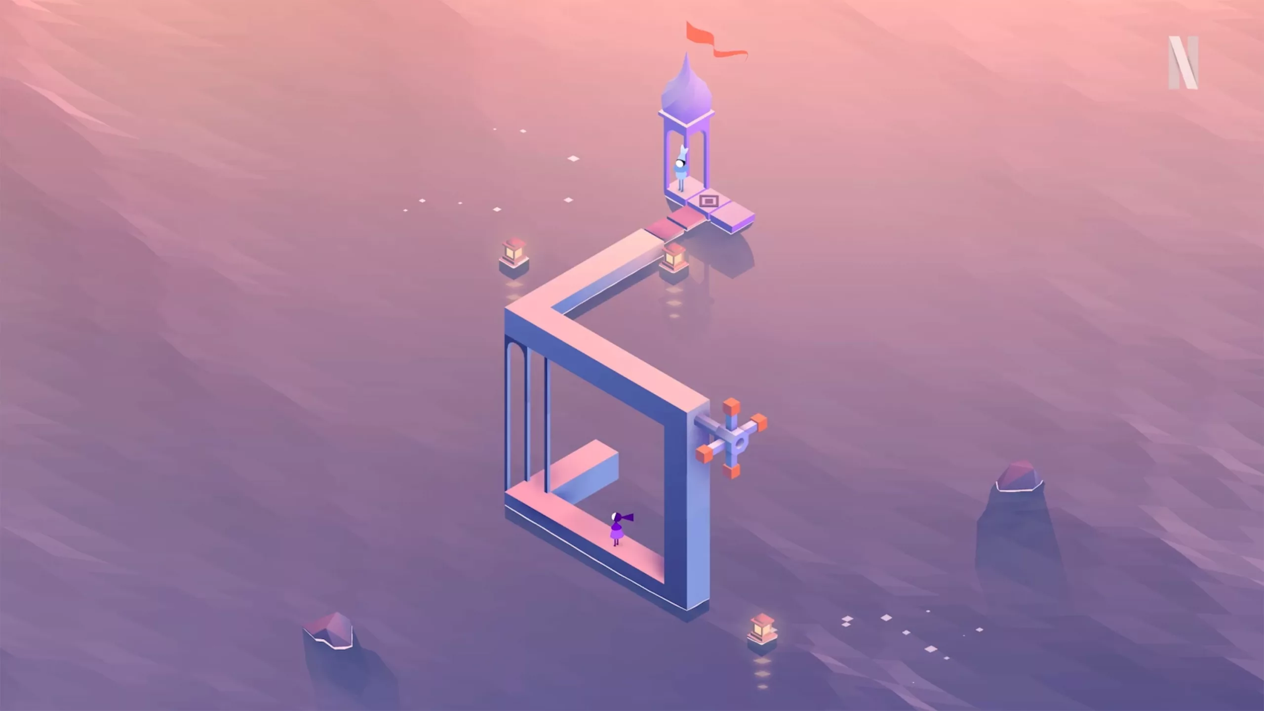 Gameplay de Monument Valley, franquia de resolução de puzzle - Imagem: Ustwo