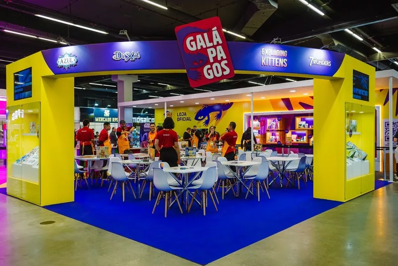 Estande da Galápagos em algum evento, mas tbm estará no Diversão Offline 2025.