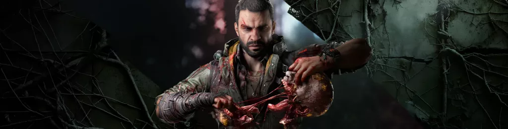 Protagonista de Dying Light The Beast quebrando a mandíbula de um zumbi na mão.