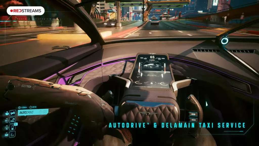 Imagem com carro em "Autodrive".