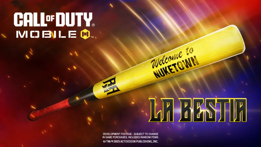 Imagem de Call of Duty Mobile com o Bastão de Beisebol "La Bestia".
