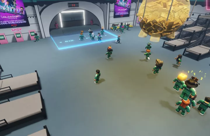 Jogadores no dormitório recriado para Roblox.
