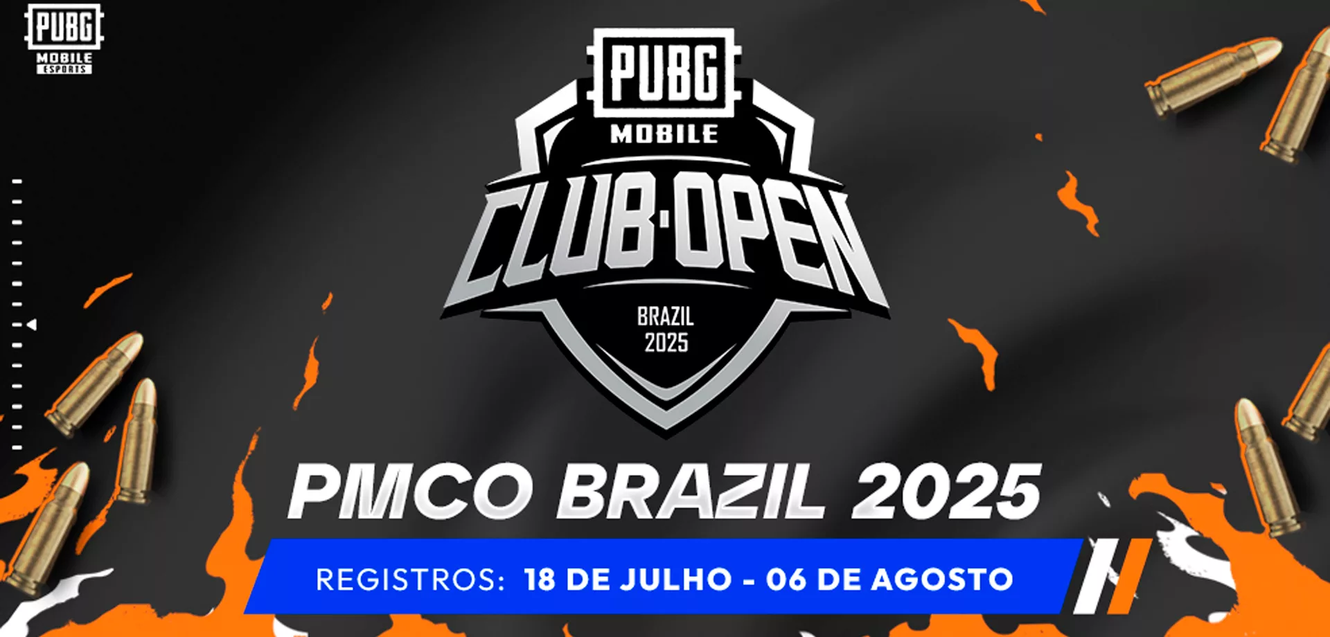 Imagem para o PUBG MOBILE Club Open Brasil 2025.