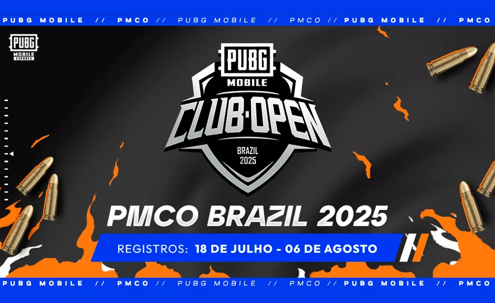 Imagem para o PUBG MOBILE Club Open Brasil 2025.