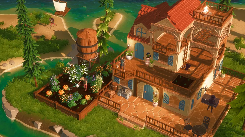 Uma casa construída por várias pessoas.
