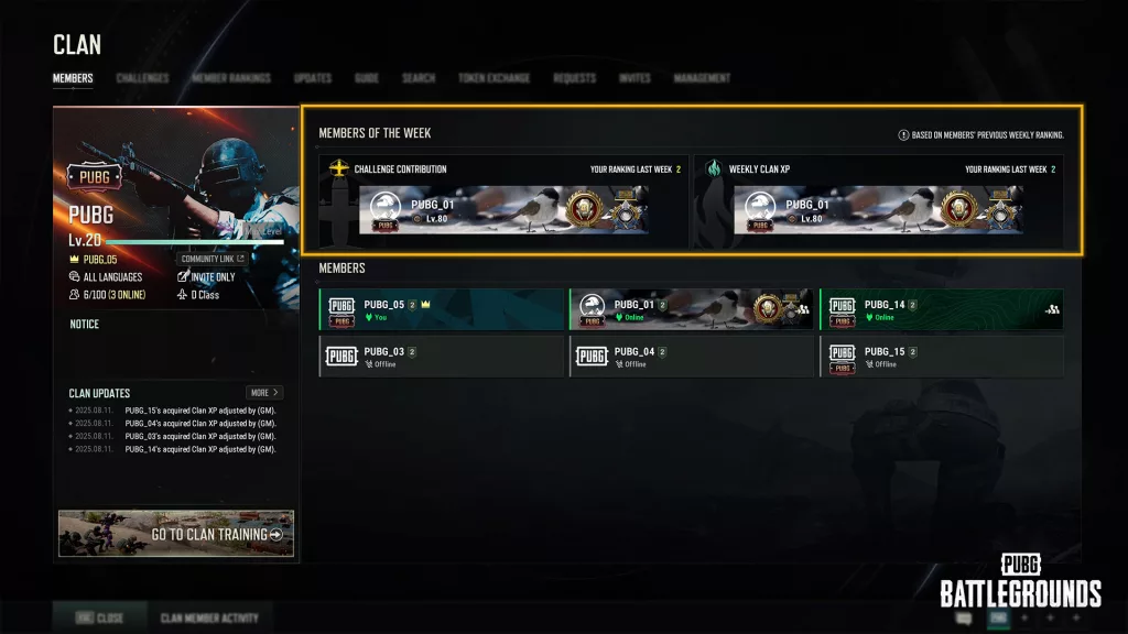 Tela de Clans modificada.